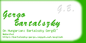 gergo bartalszky business card